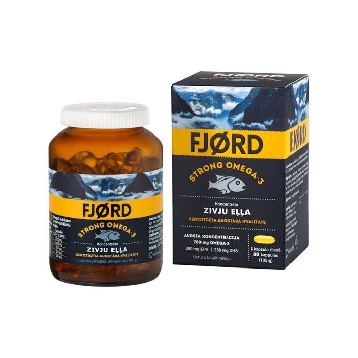 FJORD Strong Omega 3 zivju eļļa kapsulas N80 BENU