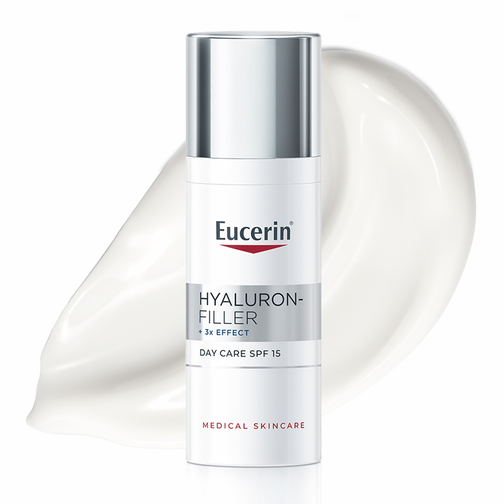EUCERIN Hyaluron-Filler +3x Effect dienas krēms ar SPF 15 normālai un kombinētai ādai 50 ml
