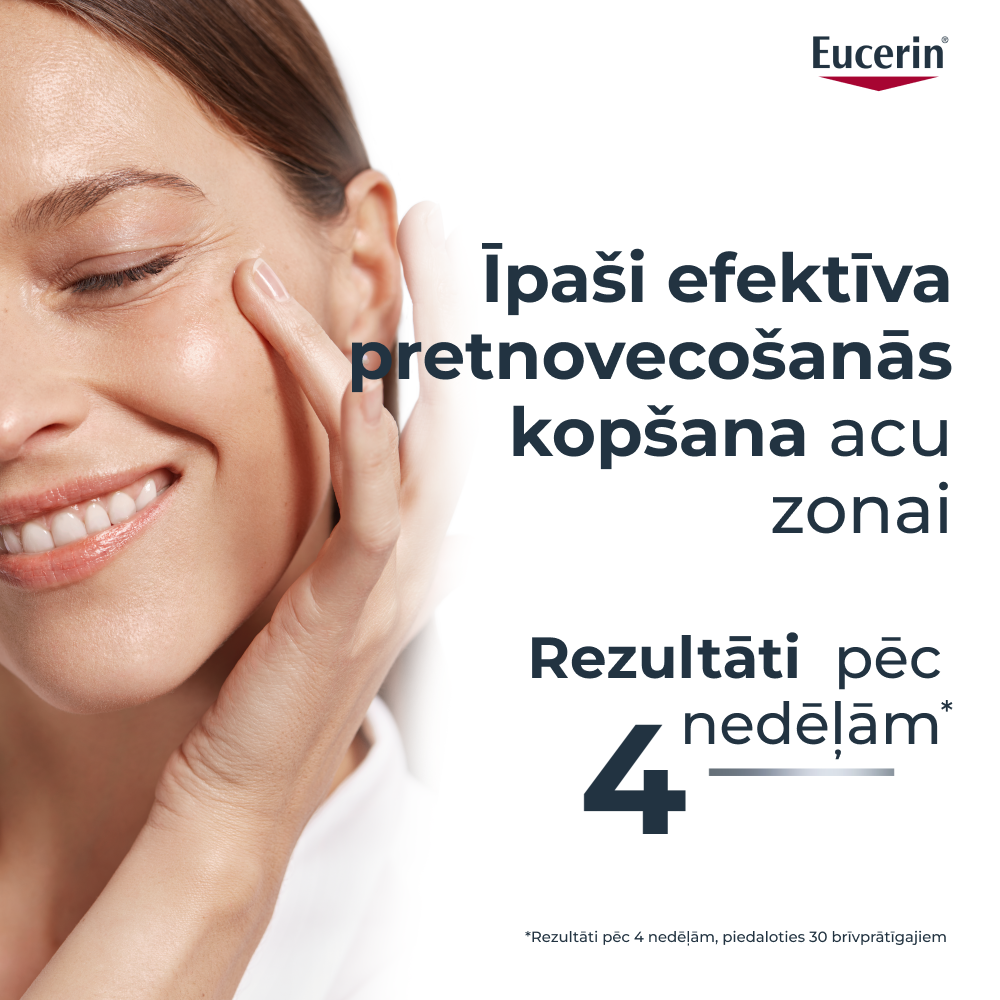 EUCERIN Hyaluron-Filler +3x Effect pretgrumbu acu krēms ar SPF 15 ml