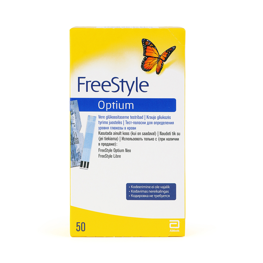 MEDISENSE FreeStyle Optium teststrēmeles N50