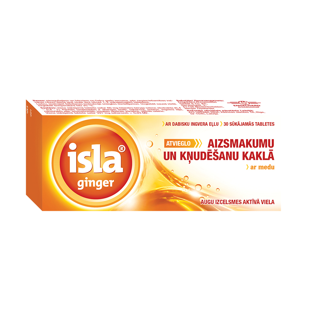 ISLA Ginger sūkājamās tabletes N30