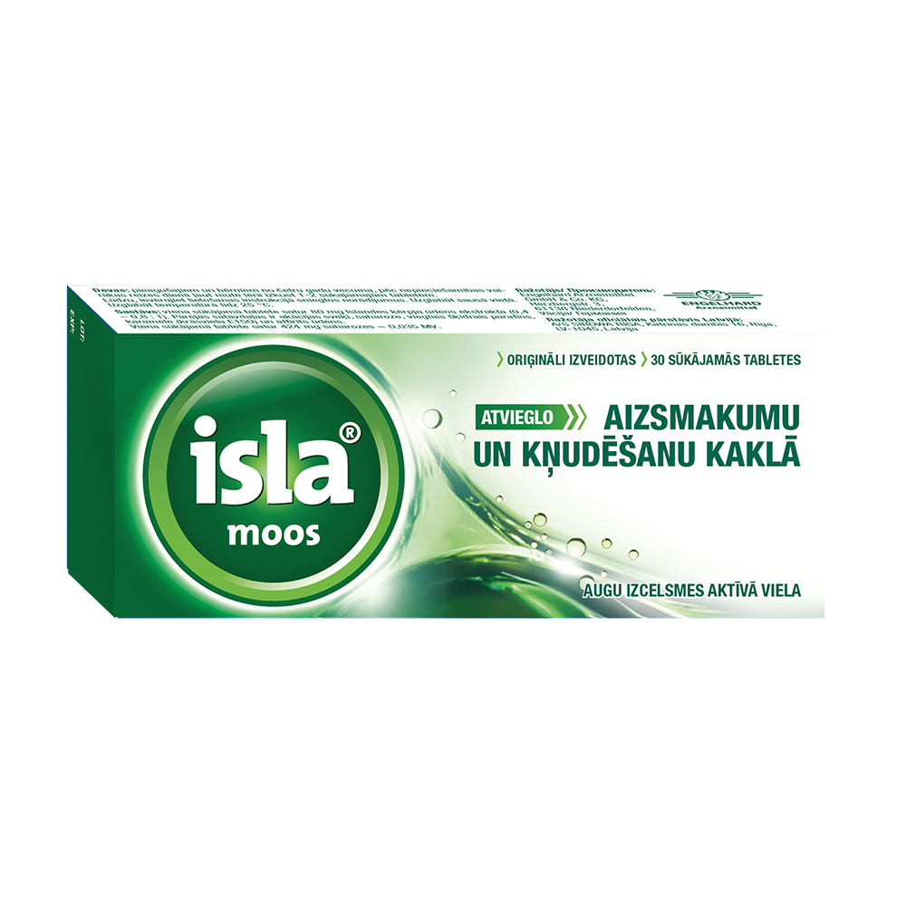 ISLA Moos sūkājamās tabletes N30