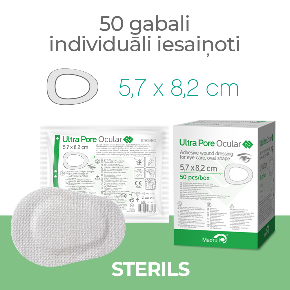 ULTRA PORE acu plāksteris pašlīmējošais 5.7x8.2 N1