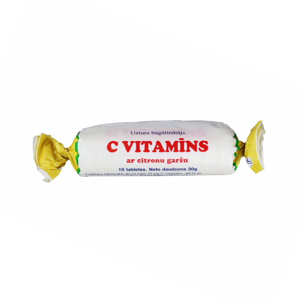 C VITAMĪNS ar citrona garšu tabletes N10