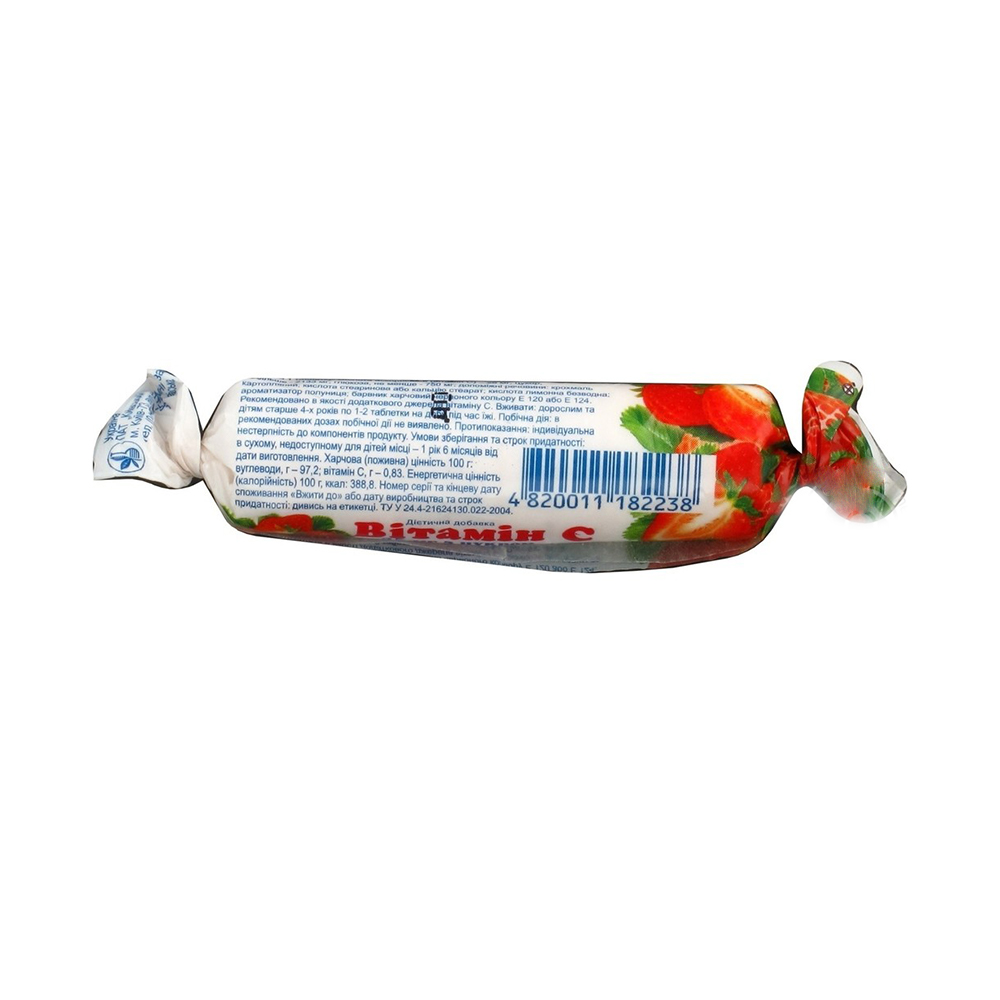C vitamīns ar zemeņu garšu tabletes N10