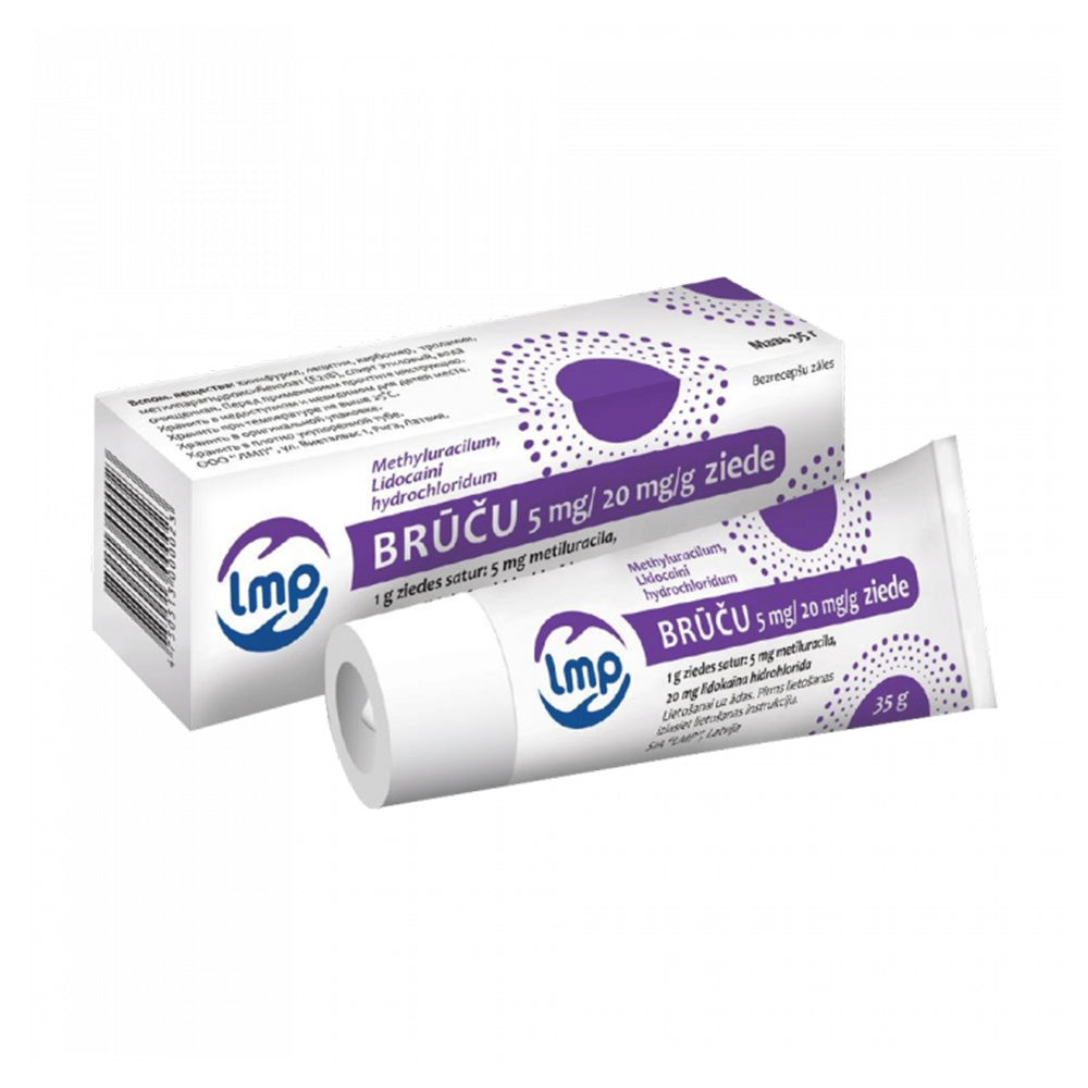 BRŪČU 5 mg/20 mg/g ziede 35 g
