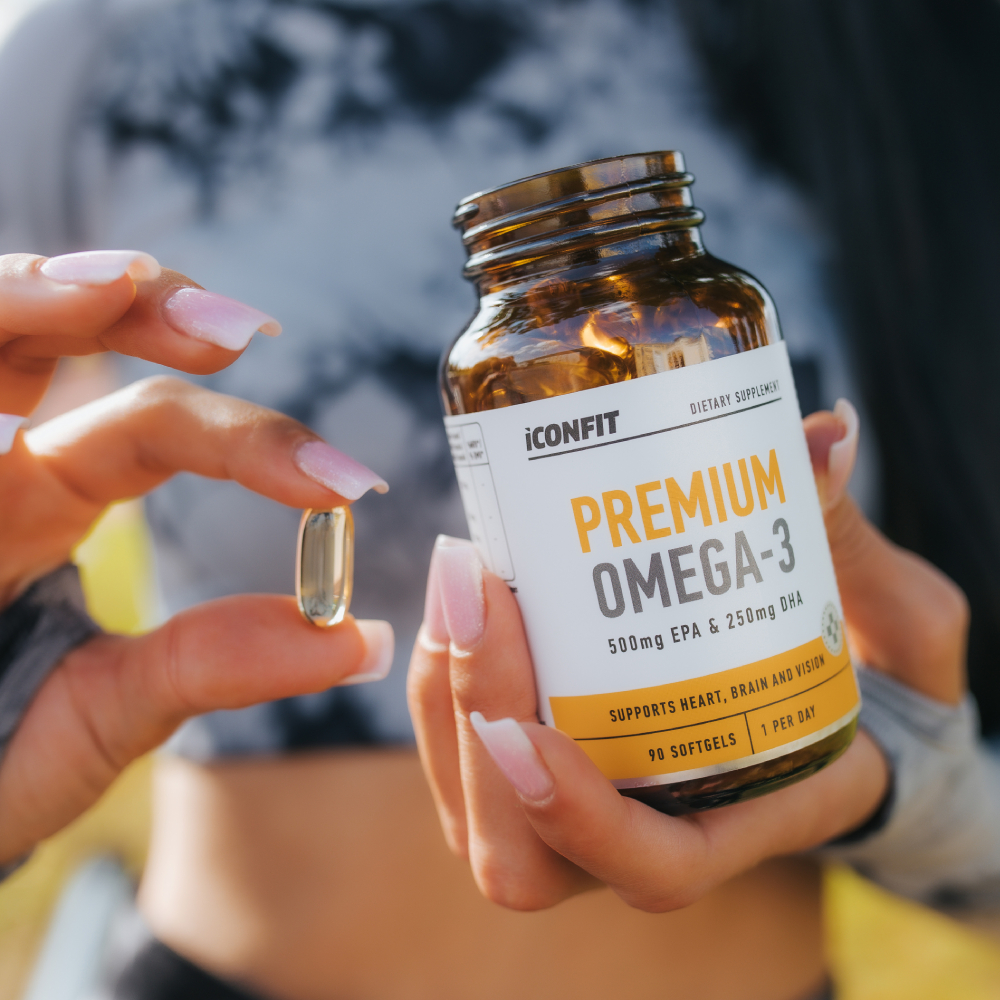 ICONFIT Omega 3 Premium (500mg EPA/250mg DHA) mīkstās kapsulas N90