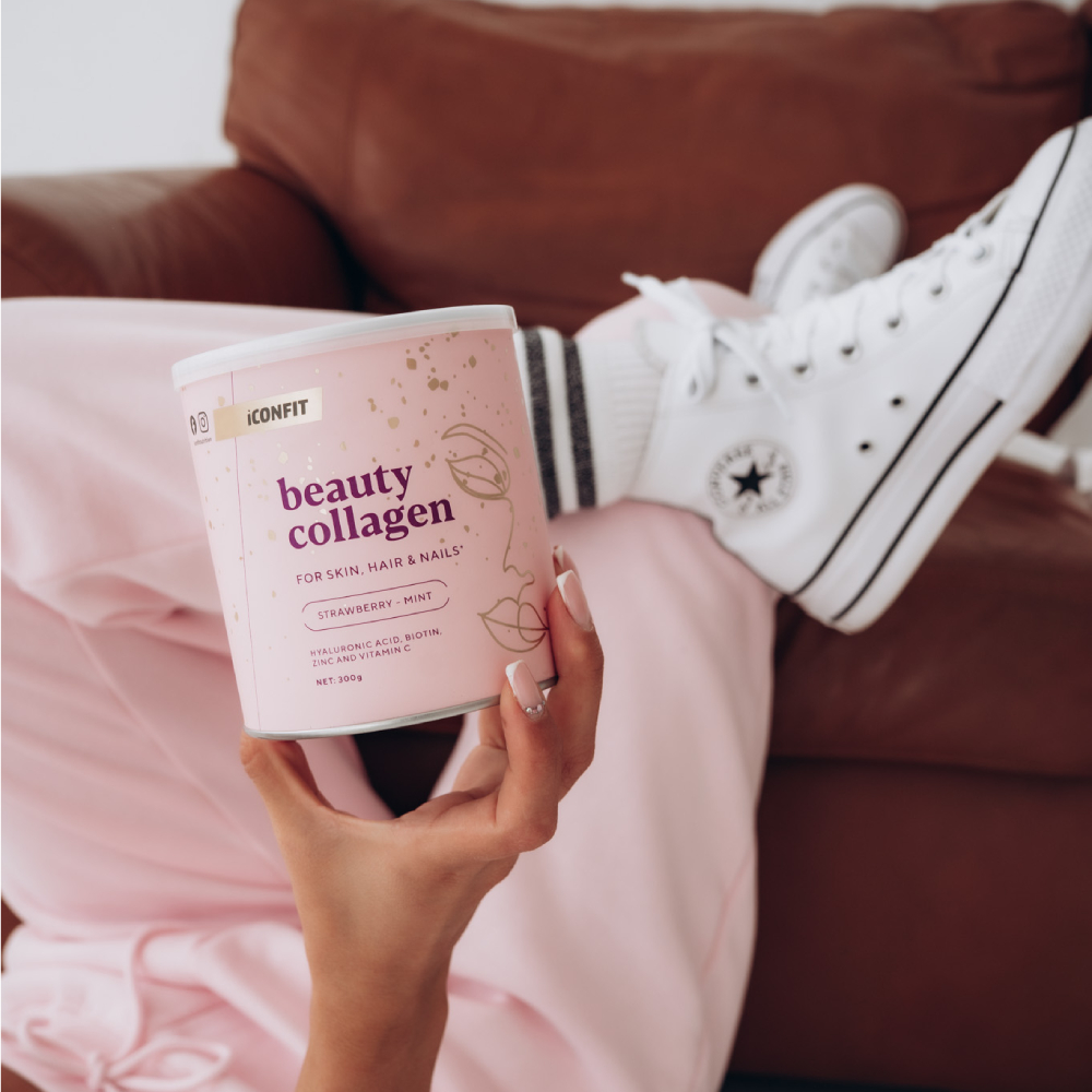 ICONFIT Beauty Kolagēns zemeņu-piparmētras, pulveris 300g