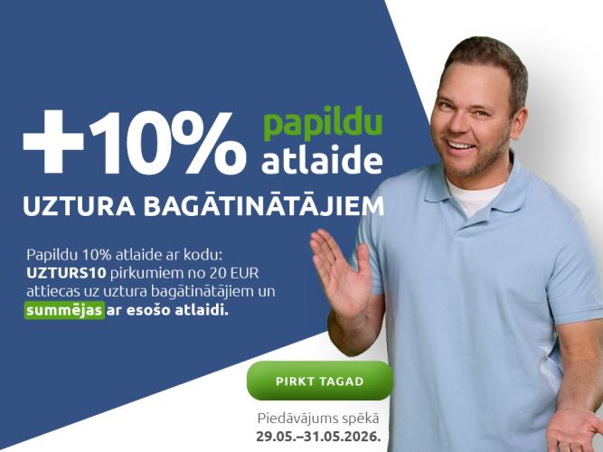 Papildus 10% atlaide