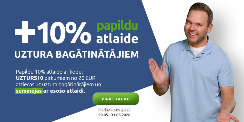 Papildus 10% atlaide