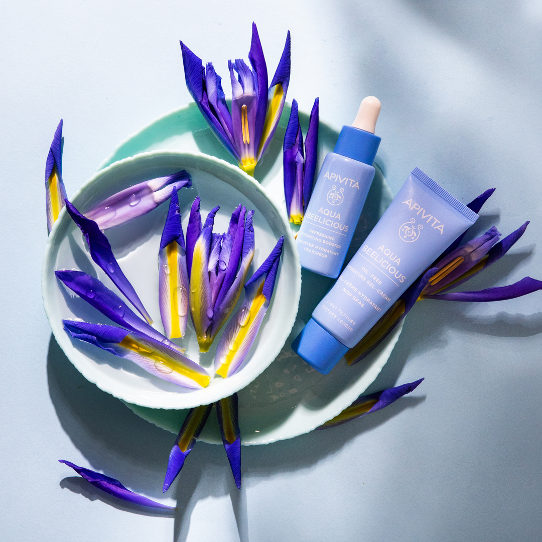 APIVITA AQUA BEELICIOUS OIL-FREE sejas gelveida krēms taukainai/kombinētai ādai, 40 ml