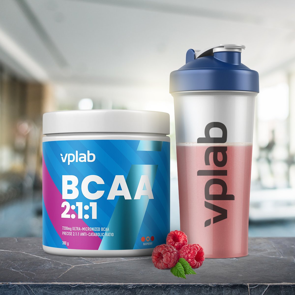 VPLAB BCAA 2:1:1 Raspberry pulveris 300g