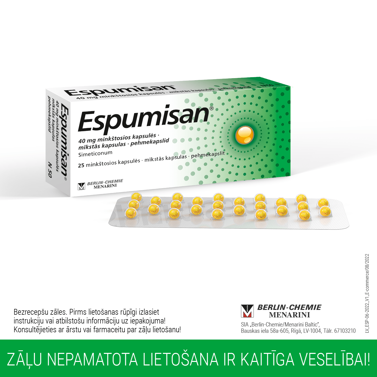 ESPUMISAN 40 mg kapsulas N25