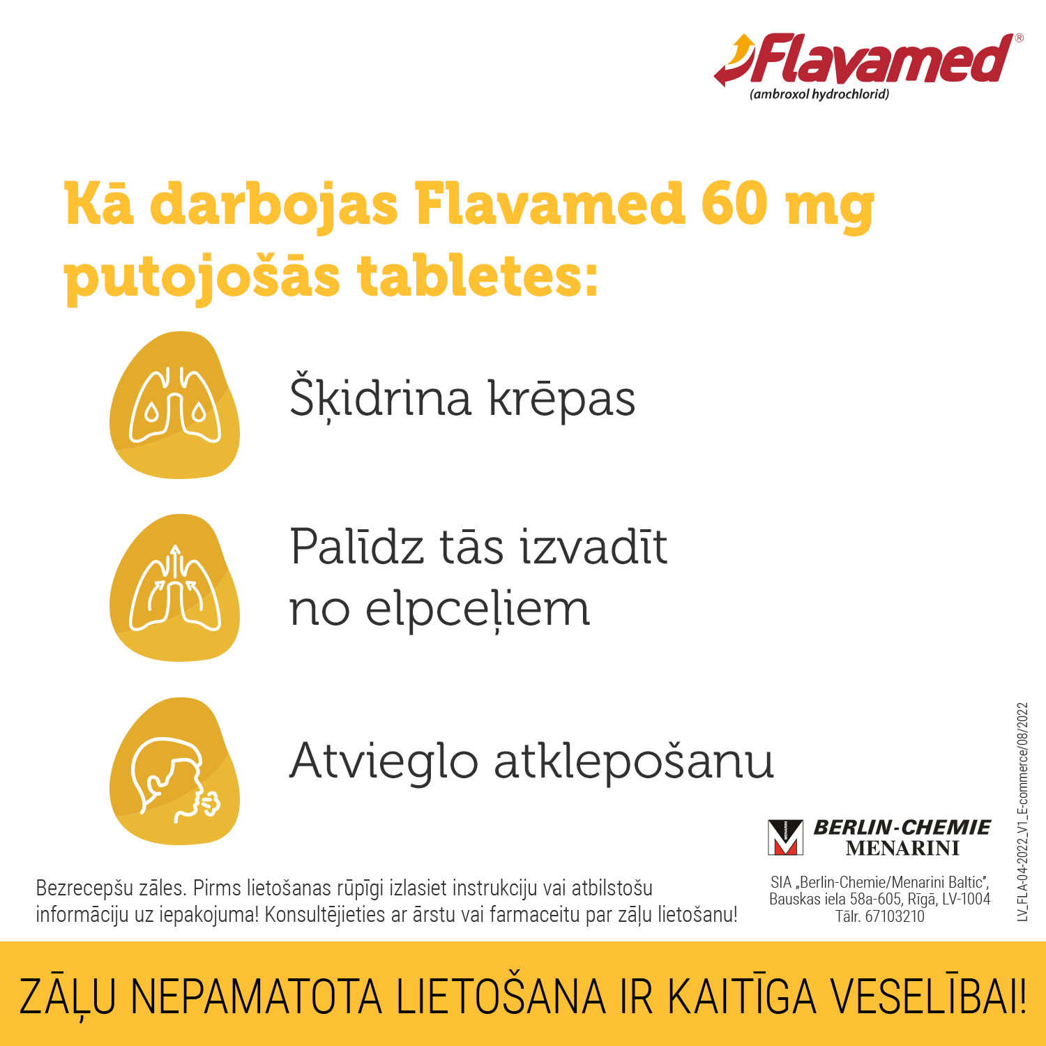 FLAVAMED 60mg putojošās tabletes N10