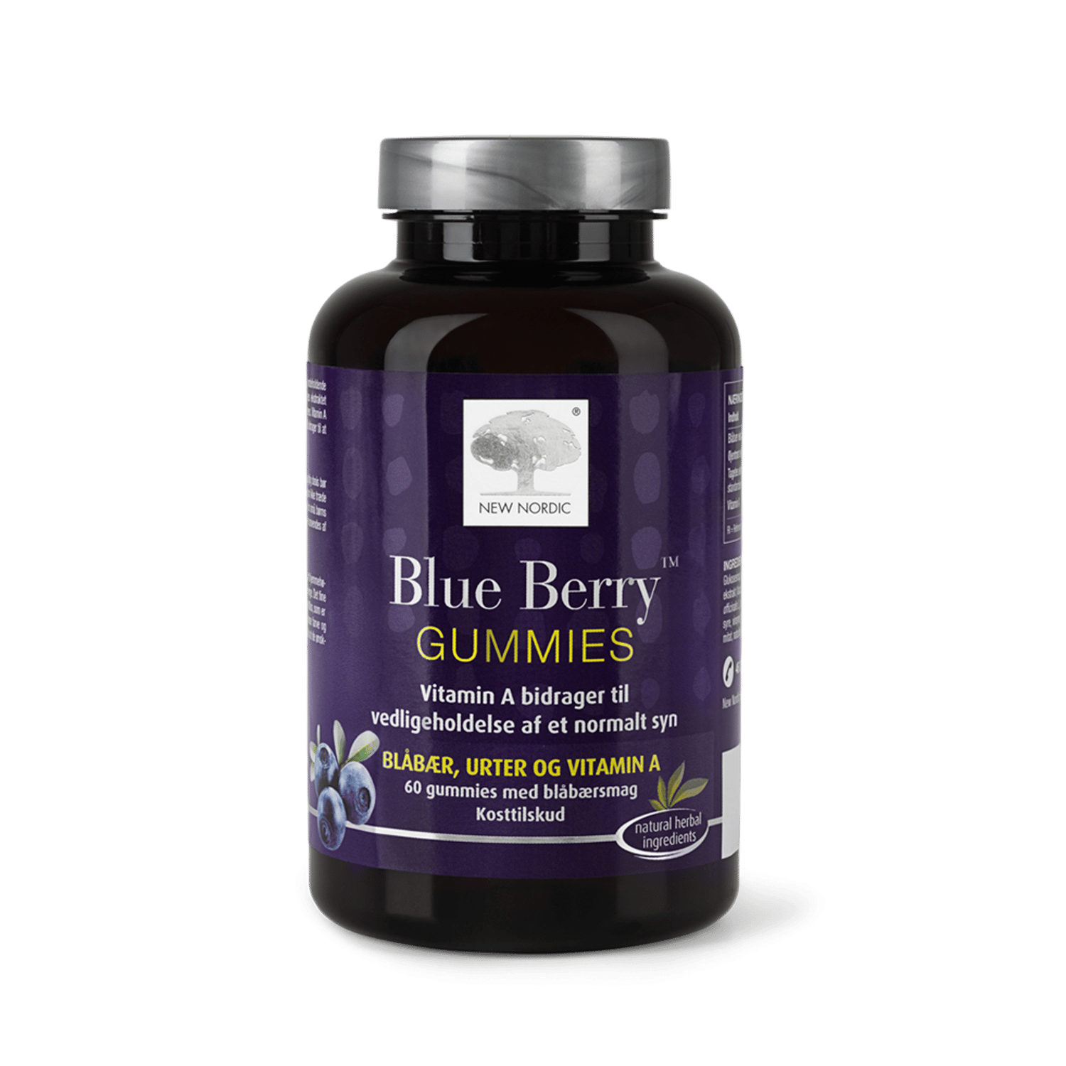 NEW NORDIC Blue Berry Gummies košļājamās pastilas redzei N60