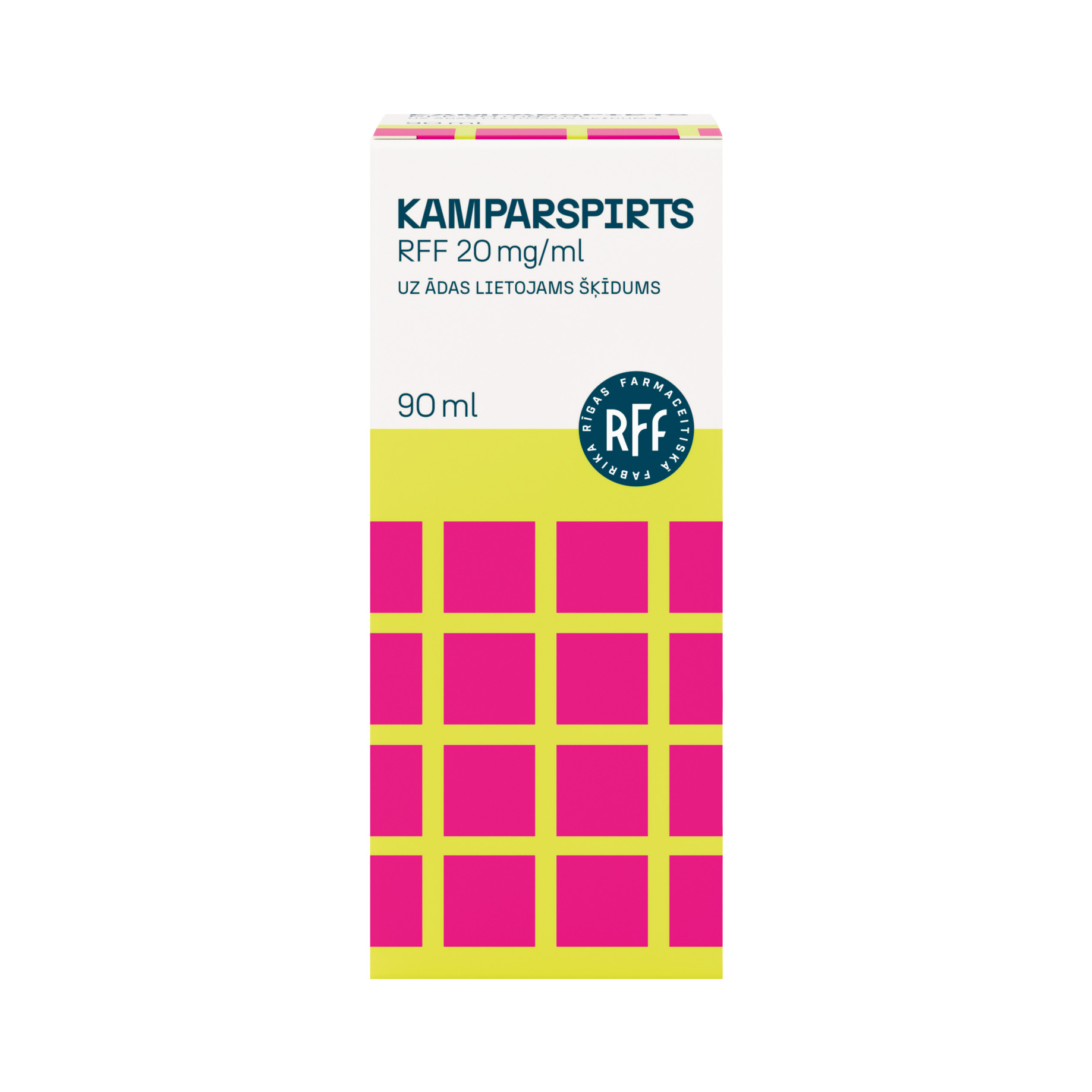RFF Kamparspirts 20 mg/ml uz ādas lietojams šķīdums 90 ml