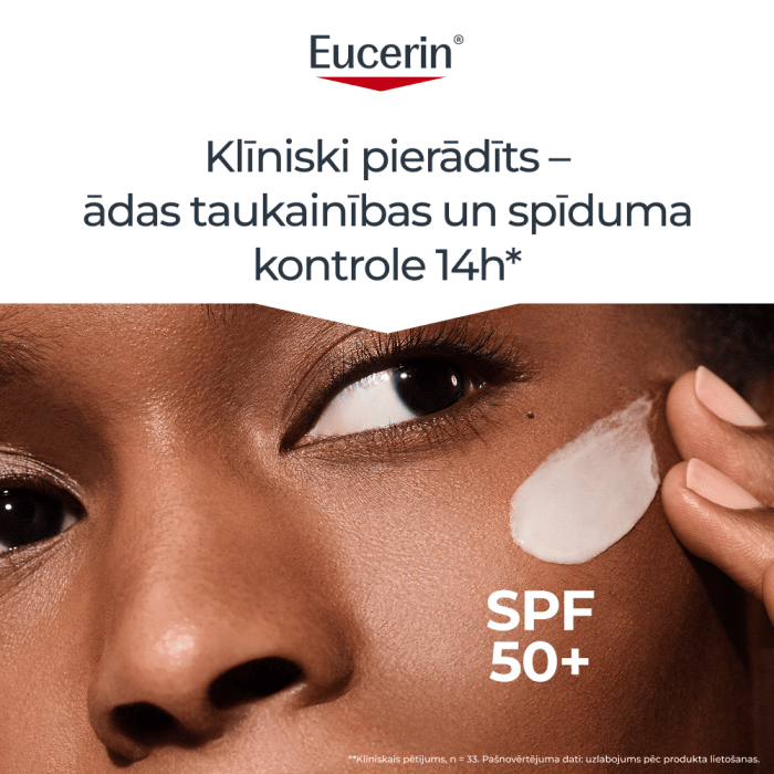 EUCERIN Sun Oil Control Dry Touch SPF50+ sauļošanās gelkrēms 50 ml
