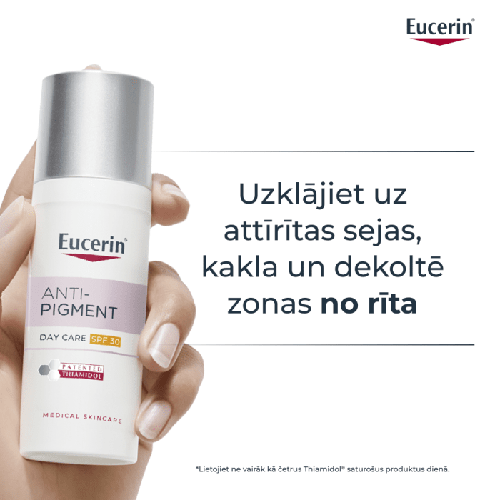 Eucerin Anti-Pigment sejas krēms ar SPF 30  pigmentācijas plankumu mazināšanai, 50 ml