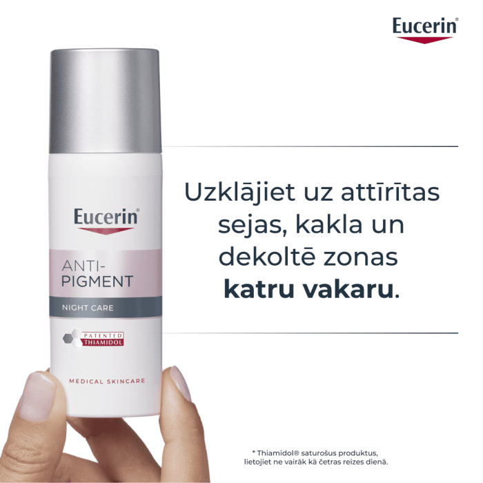 Eucerin Anti-Pigment nakts krēms sejai pigmentācijas mazināšanai, 50 ml
