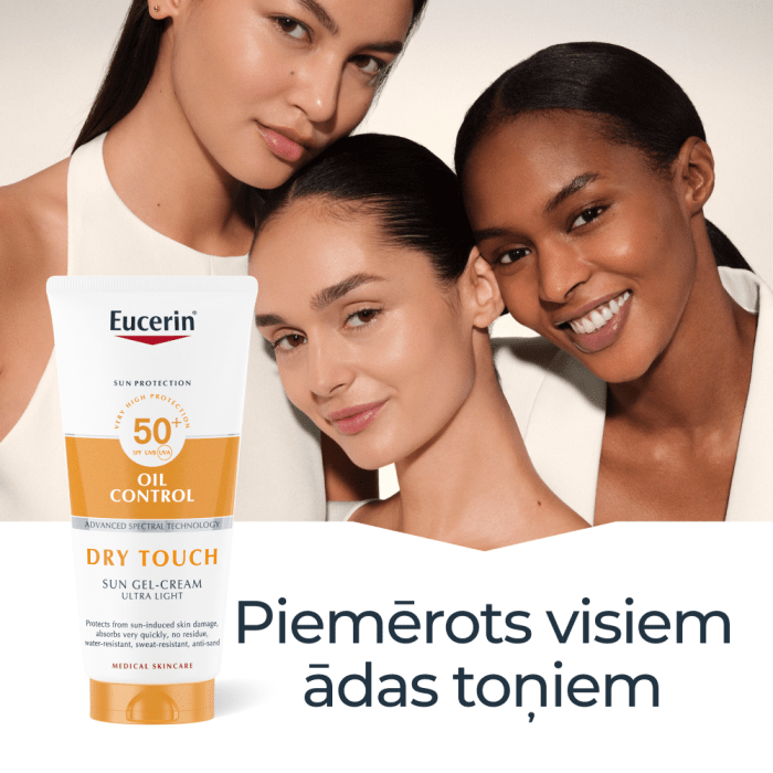 EUCERIN Sun Oil Control SPF 50+ ķermeņa gelkrēms 200 ml