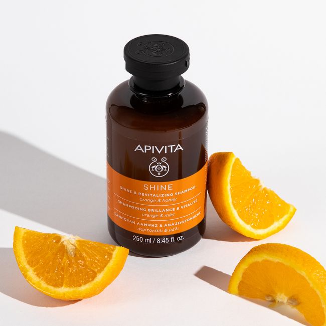 APIVITA SHINE&REVITALIZING šampūns matu spīdumam, 250 ml