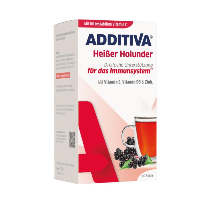ADDITIVA Karstais plūškoks+C vitamīns+cinks+D3 vitamīns pulveris N10