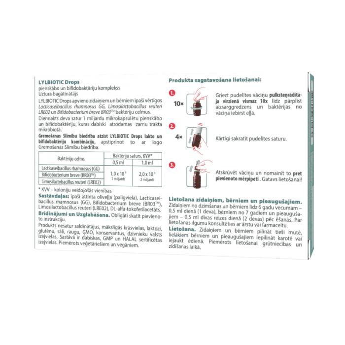 LYL BIOTIC Drops (20 devas), pilieni, 10 ml