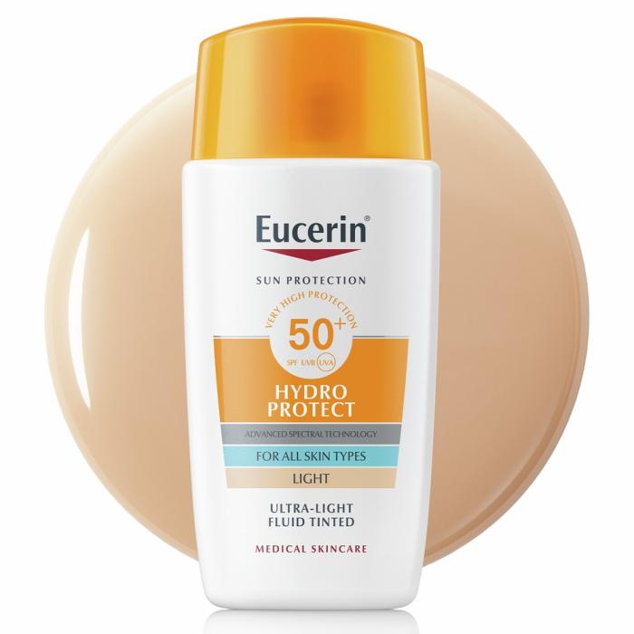EUCERIN Sun SPF50+ tonējošs sejas aizsargfluīds 50ml