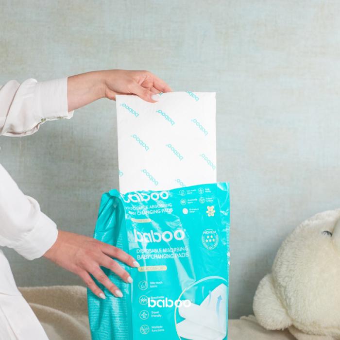BABOO AirComfort vienreizlietojamie pārtinamie paliktņi 60×60 cm N20