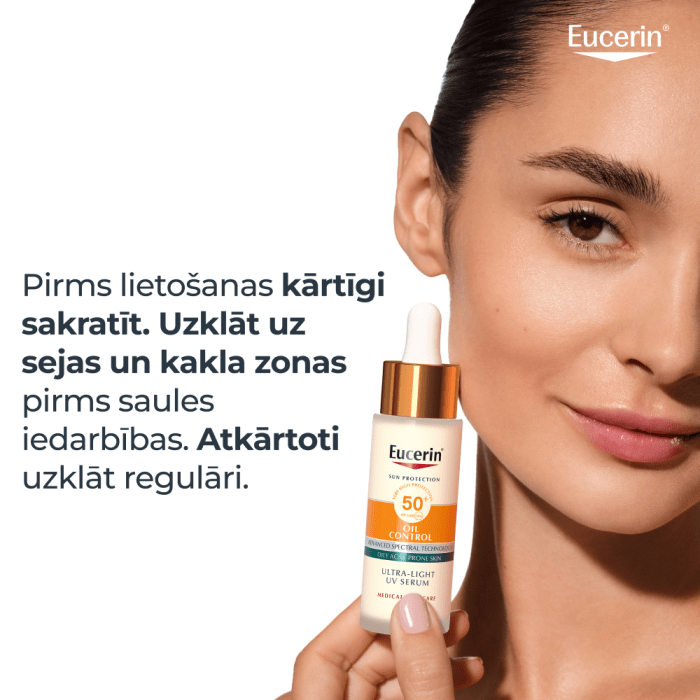 EUCERIN Sun Oil Control SPF 50+ īpaši viegls ikdienas serums 30ml
