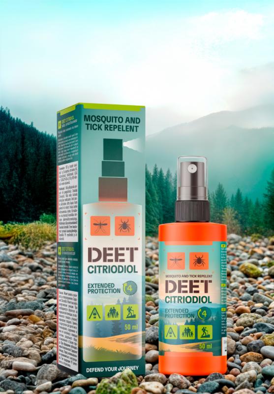 DEET + Citriodiol līdzeklis pret odiem un ērcēm 50ml