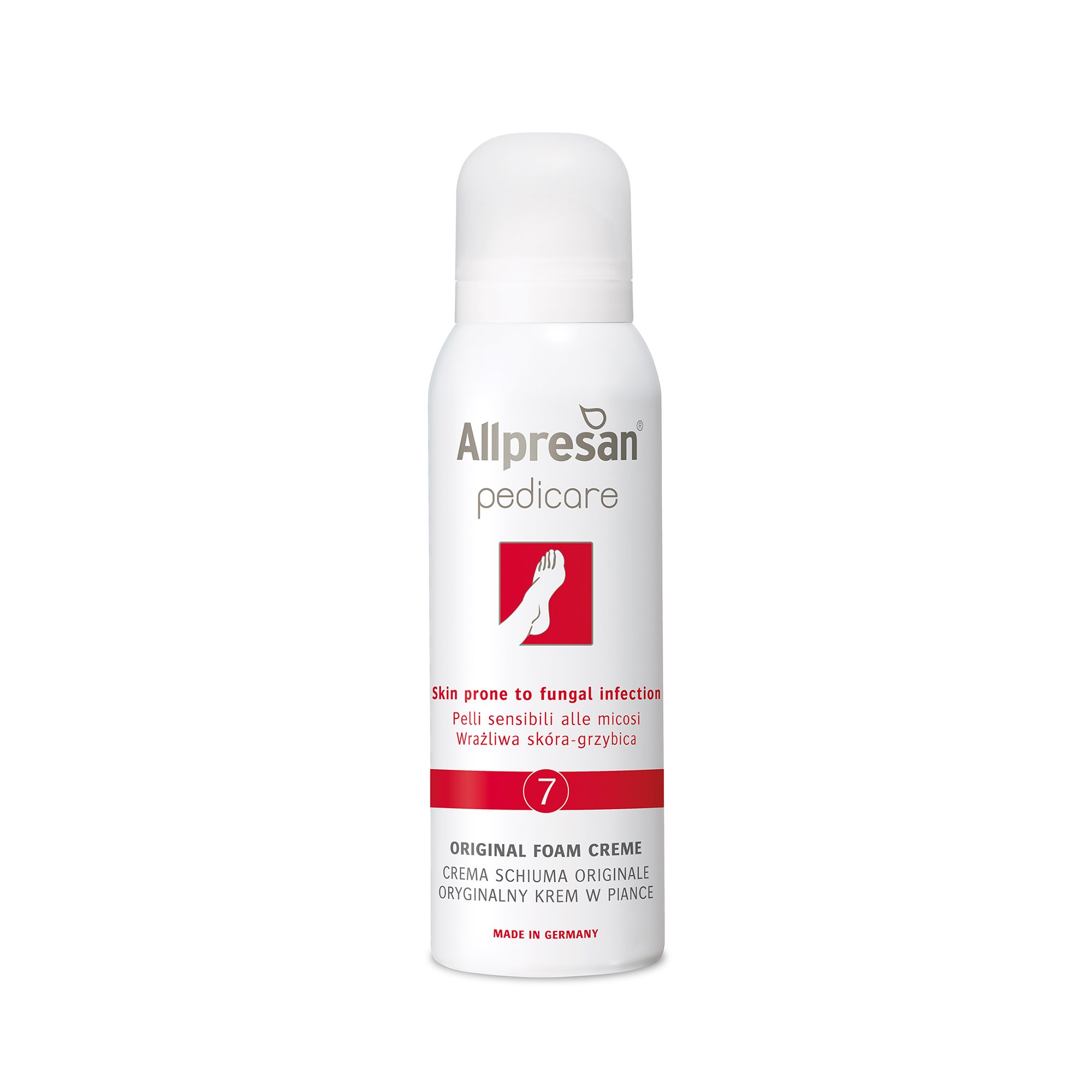 Allpresan 7 putas-krēms ar fungicīdu darbību kāju ādai 125 ml