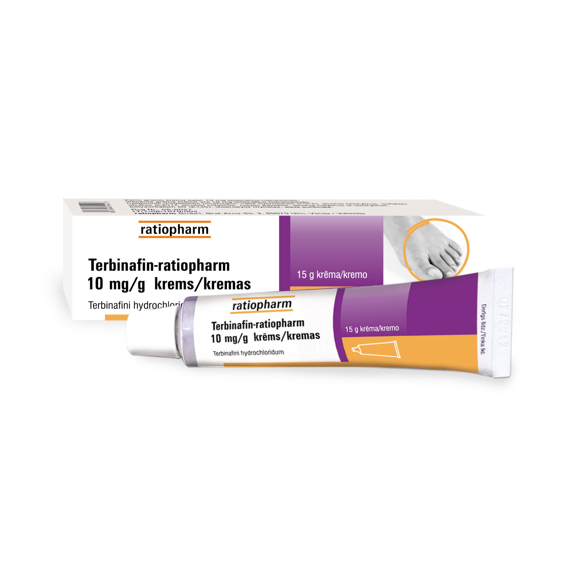 TERBINAFIN-RATIOPHARM 10 mg/g krēms, 15 g N1