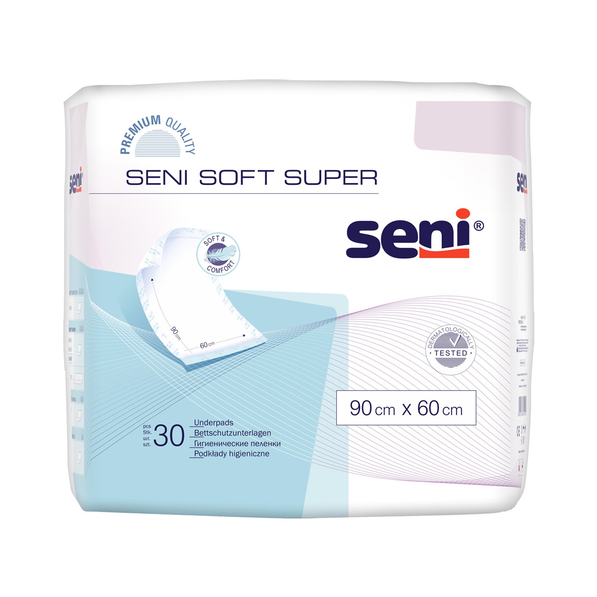 SENI SOFT Super absorbējošie paladziņi 90X60cm N30
