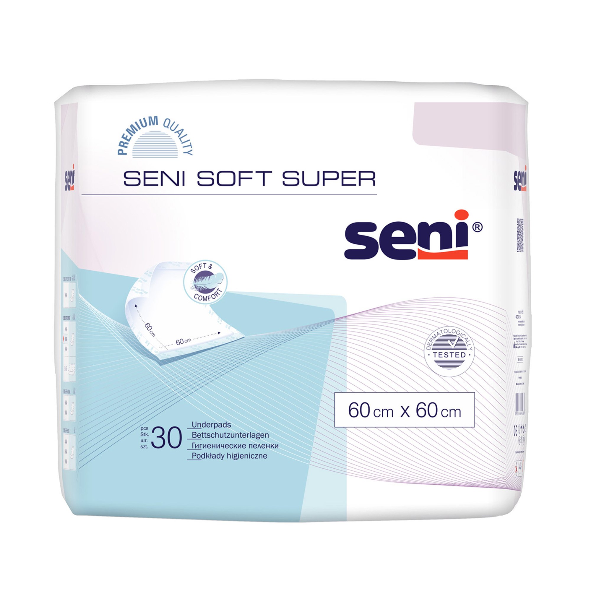 SENI SOFT Super absorbējošie paladziņi 60x60cm N30