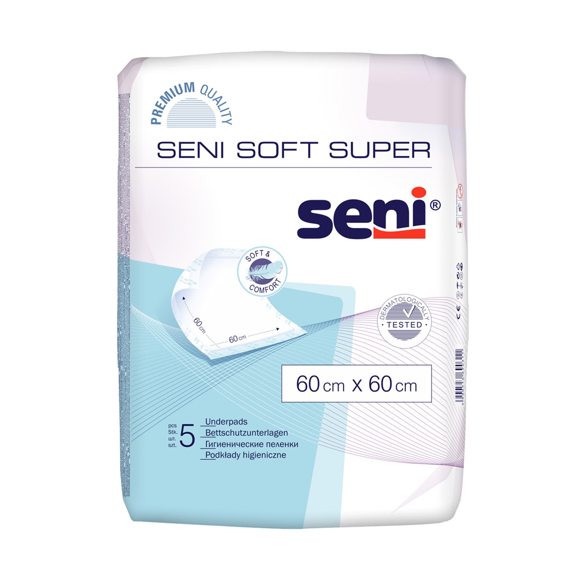 SENI SOFT Super absorbējošie paladziņi 60x60cm N5