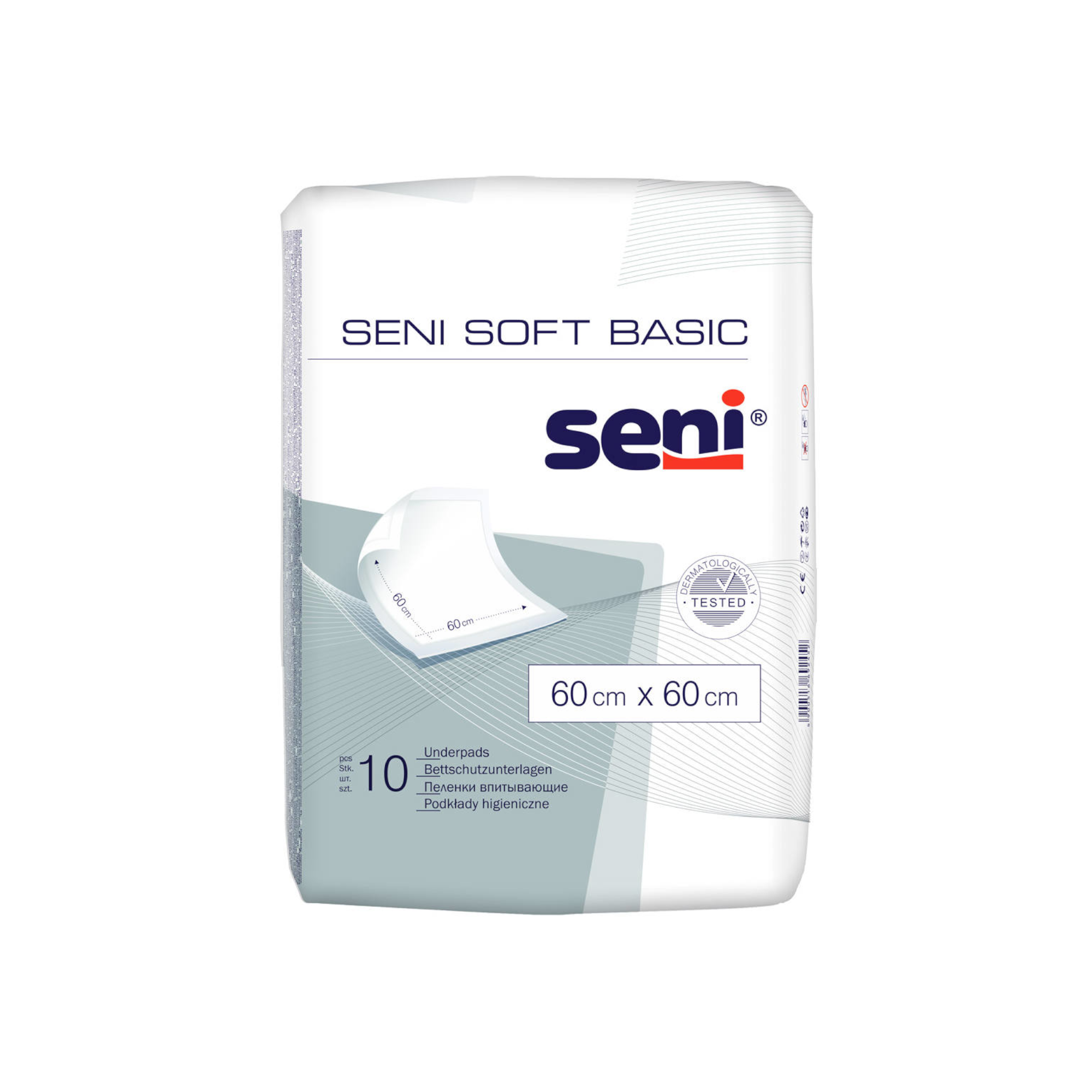 SENI Soft Basic absorbējošie paladziņi 60x60cm N10