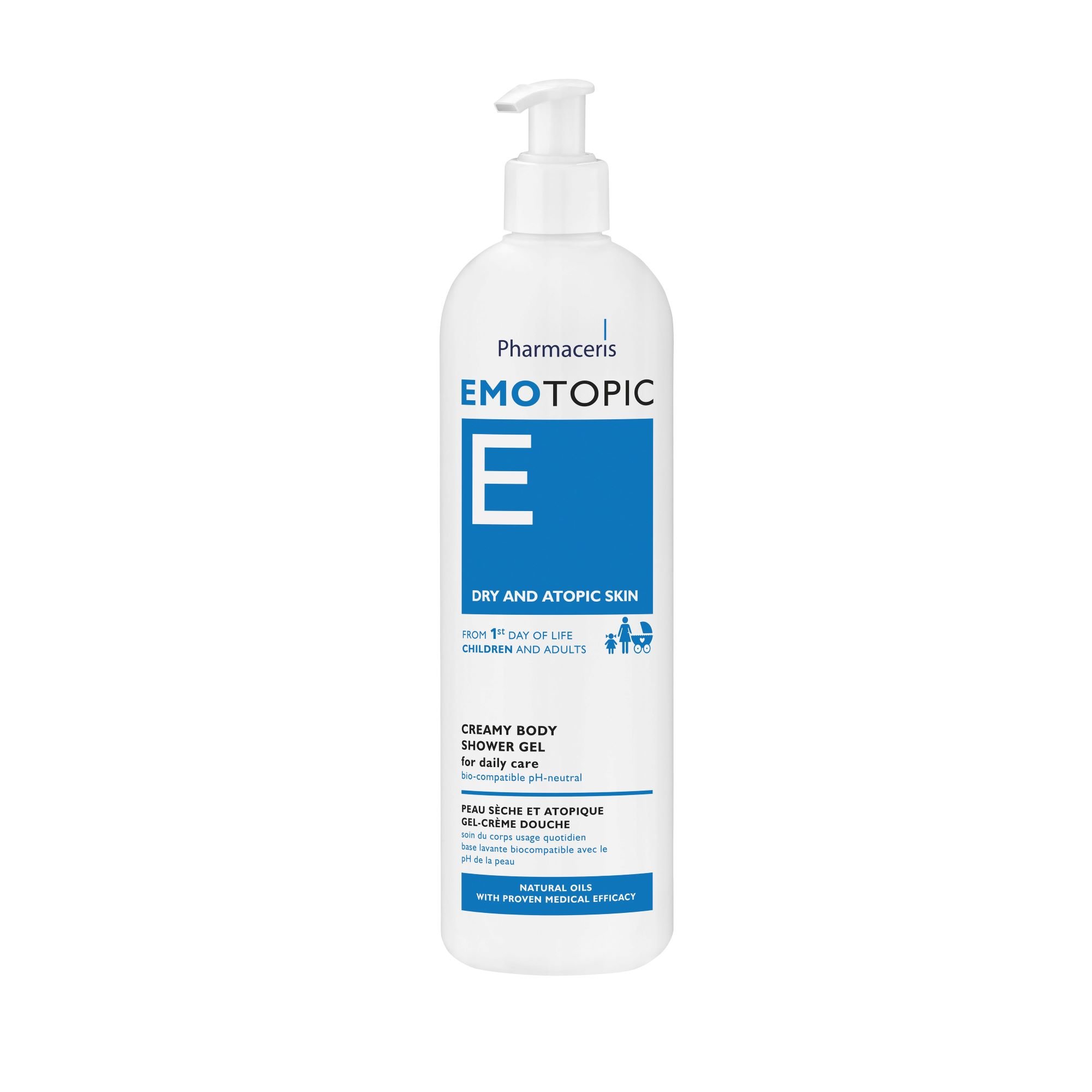 PHARMACERIS Emotopic mitrinoša dušas želeja 400 ml
