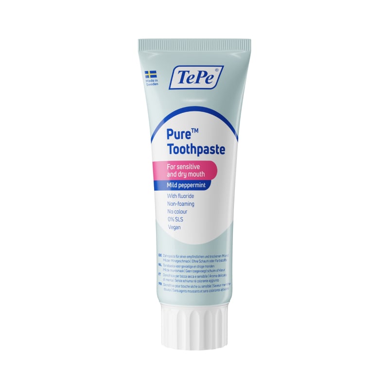 TEPE Pure zobu pasta jutīgai-sausai mutei, ar piparmētru garšu 75ml