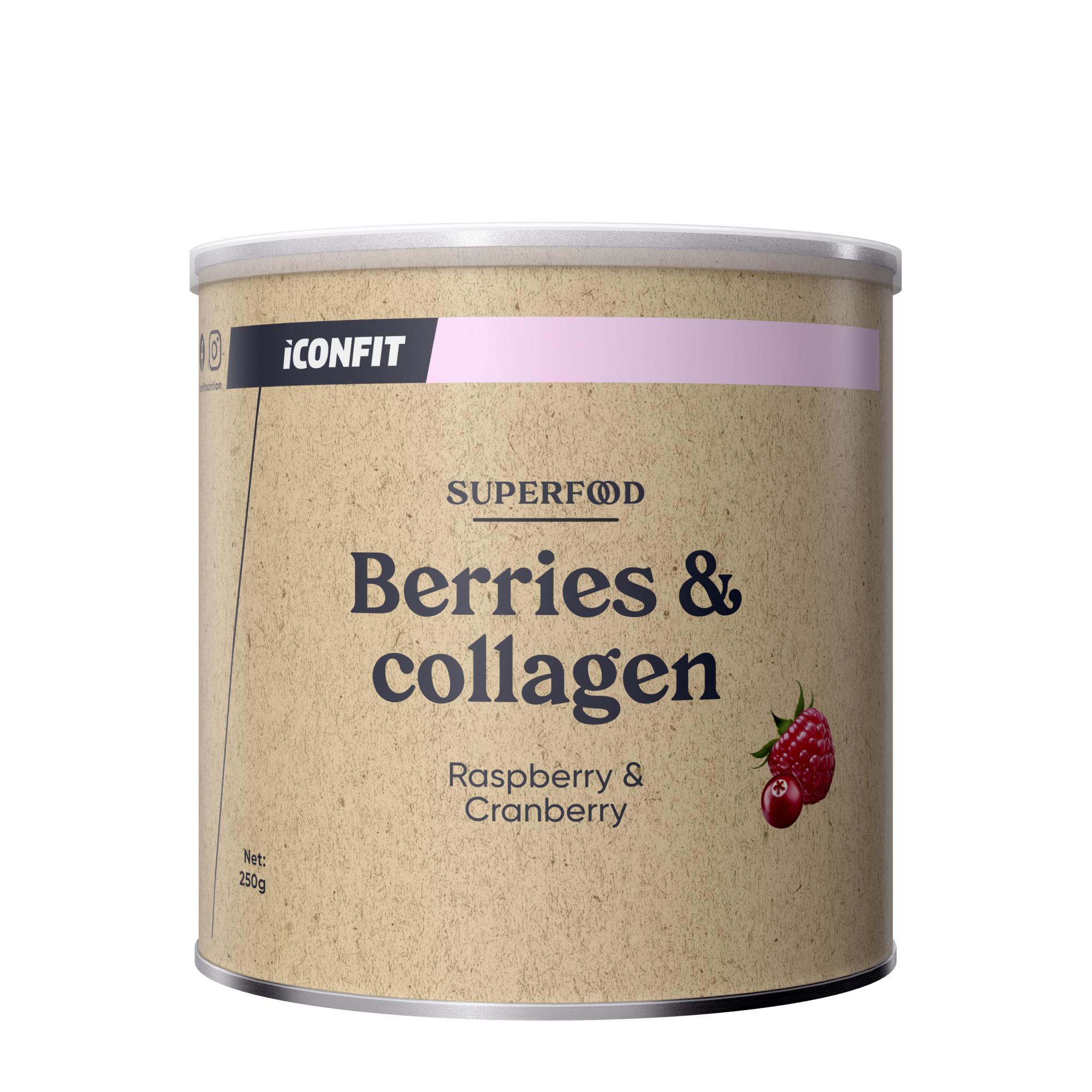ICONFIT Superfood kolagēns ar aveņu un dzērveņu garšu 250g