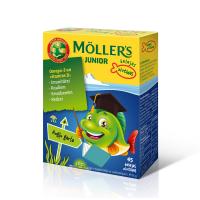 MOLLERS Junior (augļu garša) zivju eļļas želejas zivtiņas N45