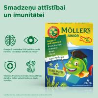 MOLLERS Junior (augļu garša) zivju eļļas želejas zivtiņas N45