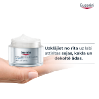 EUCERIN Hyaluron-Filler +3x Effect pretnovecošanās dienas sejas krēms ar SPF 15 sausai ādai 50 ml