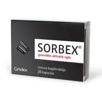 SORBEX® granulēta aktivētā ogle, kapsulas N20