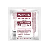 Salvetes MEDRULL marles sterilas 7.5x7.5cm N5 