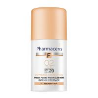 PHARMACERIS F Intense Coverage SPF20 tonālais krēms ar ilgu noturību 02 Sand 30ml
