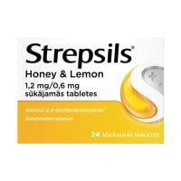 STREPSILS Honey&Lemon 1,2 mg/0,6 mg sūkājamās tabletes N24