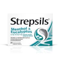 Strepsils Menthol & Eucalyptus 1,2 mg/0,6 mg/8 mg sūkājamās tabletes N24 