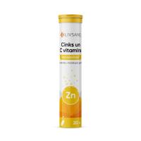 LIVSANE Cinks un C vitamīns putojošās tabletes N20