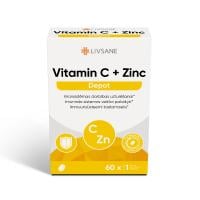 LIVSANE Vitamin C + Zinc Depot tabletes N60
